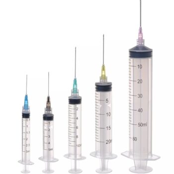 3 Part Disposable Medical Syringes with Needles